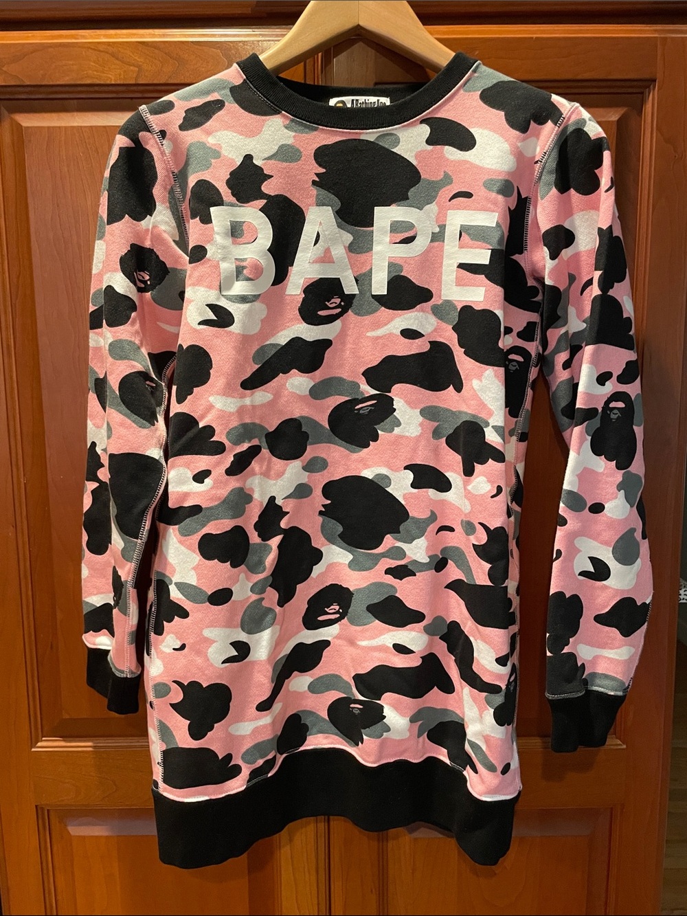 A Bathing Ape - BAPE Camo Long Tunic Sweatshirt Dress - XS